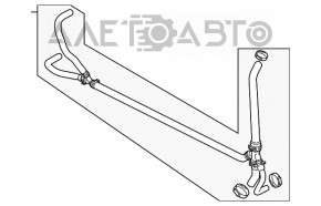 Tubulatura sistemului de racire Porsche Cayenne 958 11-17 4.8 Turbo