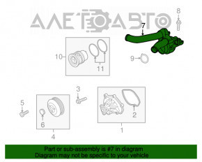 Corpul termostatului Porsche Cayenne 958 11-17 4.8 Turbo