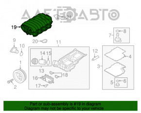 Коллектор впускной Porsche Cayenne 958 11-17 4.8 Turbo