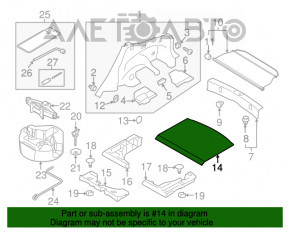 Capacul portbagajului Subaru XV Crosstrek 13-17 negru