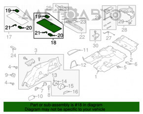 Capacul portbagajului Subaru b9 Tribeca este negru