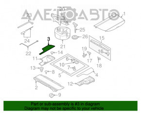 Capac podea portbagaj lateral dreapta Subaru Outback 10-14 negru