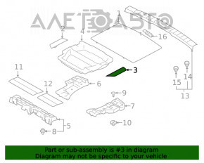 Capacul portbagajului stânga Subaru Forester 19- SK negru