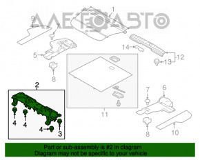 Кронштейн пола багажника Subaru Outback 15-19 черный