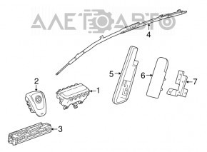 Подушка безопасности airbag боковая шторка левая Buick Encore 13-14