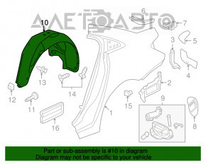 Aripa spate dreapta Chevrolet Cruze 11-15