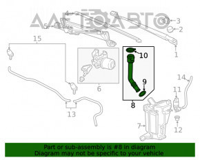Gâtul rezervorului de spălare a parbrizului pentru Buick Encore 13-16 cu capac