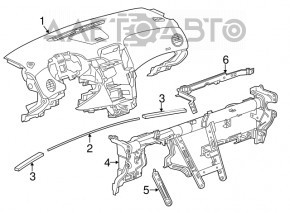 Торпедо передняя панель без AIRBAG Chevrolet Cruze 11-14 дорест с накладкой airbag