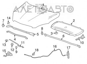 Cablu de deschidere a capotei cu mâner pentru Buick Encore 13-16