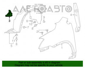Кронштейн крыла передний левый Buick Encore 13-16
