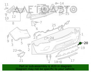 Заглушка буксир крюка заднего бампера Buick Encore 13-16