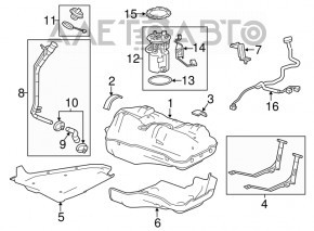 Крышка заливной горловины бензобака Chevrolet Malibu 16-