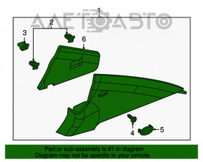 Capac spate dreapta pentru Chevrolet Cruze 11-15