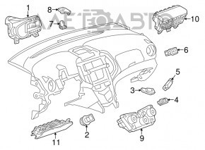 Controlul luminii pentru Chevrolet Trax 15-19 cu tipul 2 de faruri de ceață.