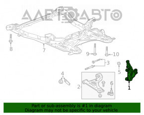 Butucul roții față stânga Buick Encore 13-19