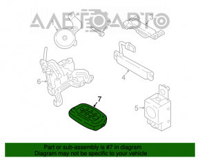 Cheie inteligentă Hyundai Tucson 16-19 cu 4 butoane, cheia se blochează