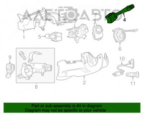 Comutatorul de sub volan din dreapta pentru Buick Encore 13-16