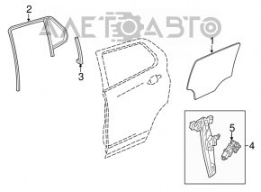 Направляющая стекла двери задней правой Buick Encore 13-19