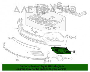 Grila bara fata dreapta Buick Encore 13-16 sub PTF