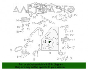 Supapa de răcire a intercoolerului stâng pentru Porsche Cayenne 958 11-17 4.8 Turbo