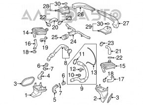 Supapa de răcire a intercoolerului stâng pentru Porsche Cayenne 958 11-17 4.8 Turbo