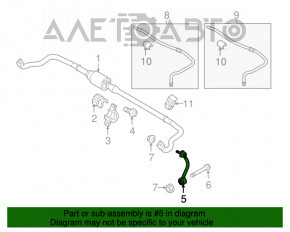 Bară stabilizatoare spate dreapta Porsche Cayenne 958 11-17