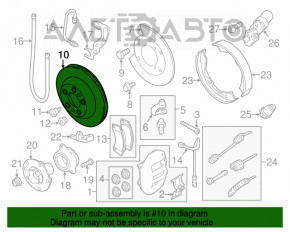 Placă de frână spate stânga Porsche Cayenne 958 11-17 330/28