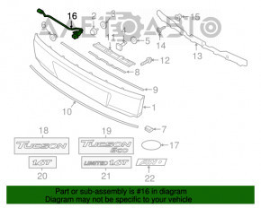 Camera de vizionare spate pentru Hyundai Tucson 16-18 pre-restilizare.