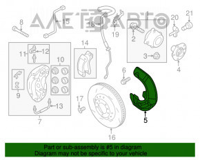 Capacul discului de frână față stânga Porsche Cayenne 958 11-17