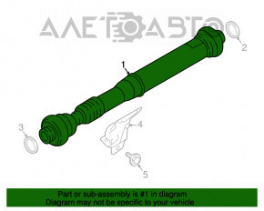 Arborele cardanic scurt pentru Porsche Cayenne 958 11-17