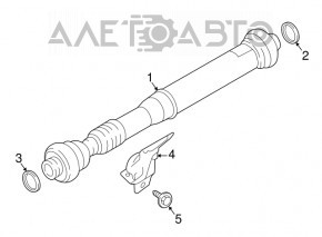 Arborele cardanic scurt pentru Porsche Cayenne 958 11-17