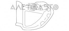 Suportul de grilă din față stânga pentru bara de protecție Porsche Cayenne 958 11-14