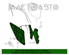 Geam electric cu motor spate stânga Porsche Cayenne 958 11-17