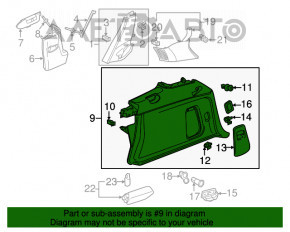 Capotajul arcului stâng Porsche Cayenne 958 11-14 bej.