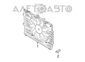 Difuzorul carcasei radiatorului asamblat pentru Porsche Cayenne 958 11-17 4.8 Turbo