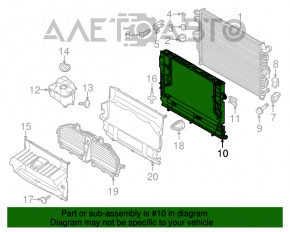 Suport radiator Porsche Cayenne 958 11-17 4.8 Turbo