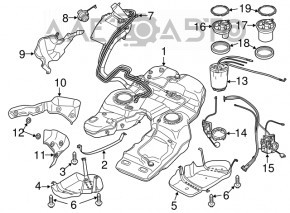 Capacul gurii de umplere a rezervorului de combustibil pentru Porsche Cayenne 958 11-17