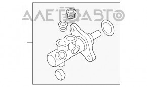 Главный тормозной цилиндр с бачком Porsche Cayenne 958 11-17