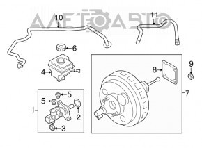 Cilindrul principal de frână cu rezervor Porsche Cayenne 958 11-17