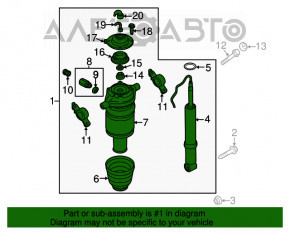 Amortizor pneumatic spate stânga Porsche Cayenne 958 11-17 complet