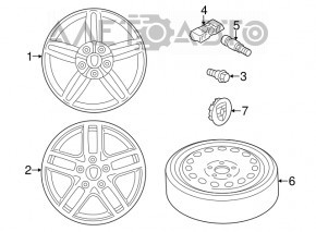 Roata de rezerva Porsche Cayenne 958 11-14 R19