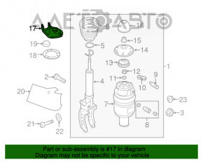 Suportul superior al motorului Porsche Cayenne 958 11-17 4.8 Turbo