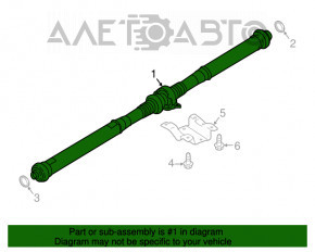 Arborele cardanic lung Porsche Cayenne 958 11-17 4.8 Turbo