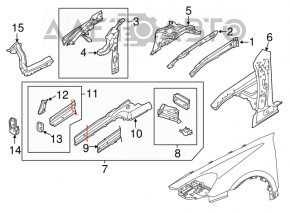 Partea din față stânga Porsche Cayenne 958 11-14 pre-restilizare