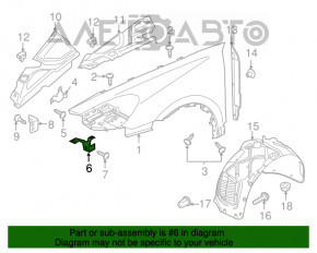 Suport aripa față stânga față Porsche Cayenne 958 11-18