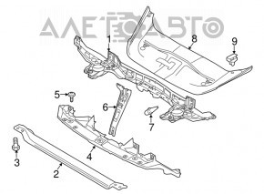 Планка телевизора верхняя Porsche Cayenne 958 11-14 новый неоригинал AND