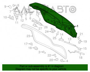 Ușa portbagajului goală Porsche Cayenne 958 11-14 SUA