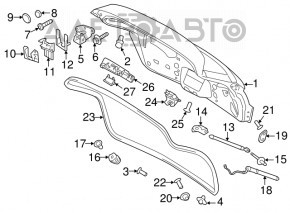 Ușa portbagajului goală Porsche Cayenne 958 11-14 SUA