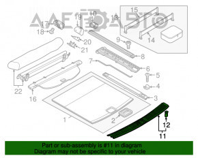 Capac portbagaj Porsche Cayenne 958 11-14 crom