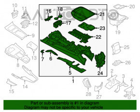 Consola centrală cu cotieră pentru Porsche Cayenne 958 11-14